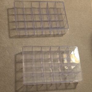 Clear Acrylic Storage Organizer, 24 Compartments With Lids, 2